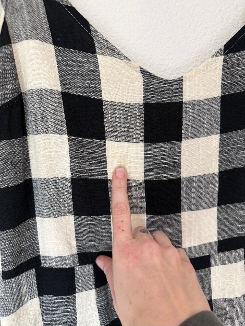 If By Sea (Anthropologie) - Gingham tie-waist jumpsuit -Sz Small- w/small Flaw - Picture 12 of 16
